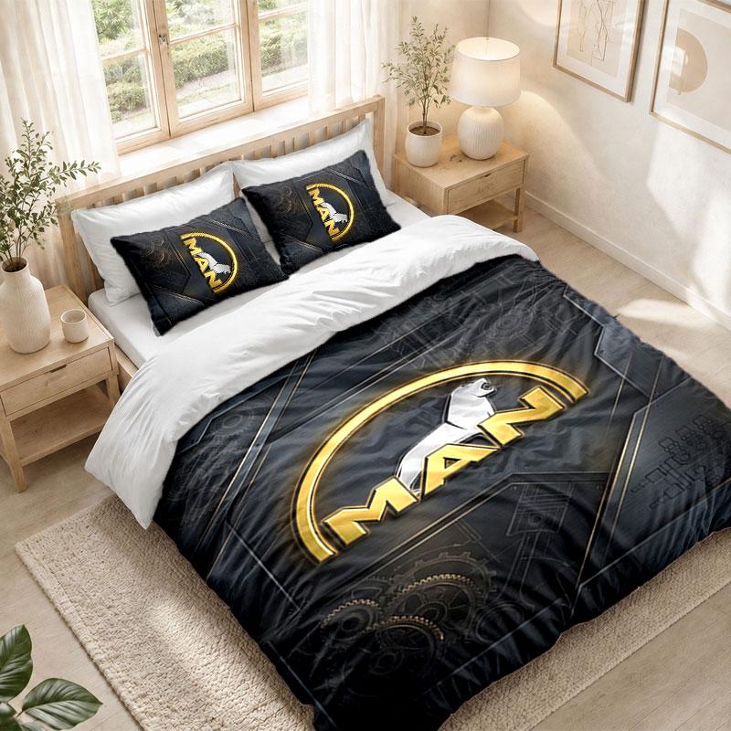 Set Biancheria da Letto 1 Copripiumino 2 Federe Stampa Camion Uomo Camera da Letto Decorazione Casa