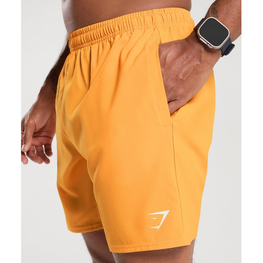Gymshark Arrival 7 Shorts Fitness Orange A2a1l Obrv