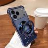 Transparente stoßfeste galvanisierte magnetische Halterungshülle für IPhone 17 Air 16 16E 15 14 Plus 13 12 Mini 11 Pro XS Max XR Silikonhülle