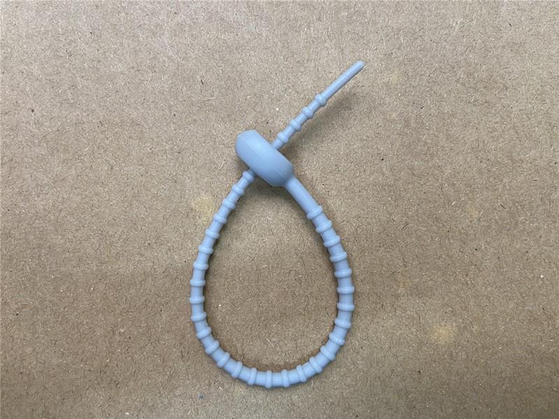 180mm farbenfrohe Silikon-Kaulquappen-Kabelbinder zur DIY-Dekoration von Handtaschen & Kleidung