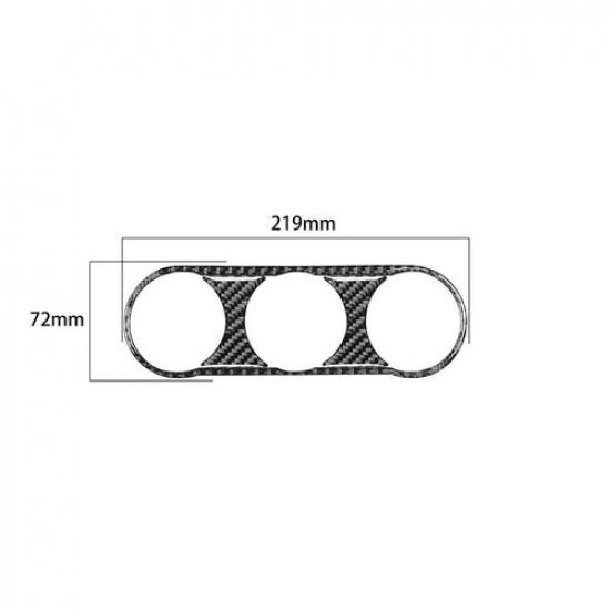 3Pcs Real Carbon Fiber Climate Console Interior Trim For Mazda MX-5 2016-