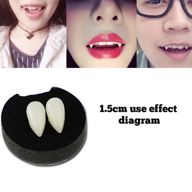 1 Pairs Halloween Decoration for Vampire Teeth Dentures Prop Zombie Devil False Tooth Cosplay Costume Accessory Party Supp
