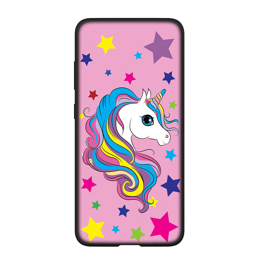 Phone Case for Samsung Galaxy S25 S24 S23 iPhone 16 15 Xiaomi Redmi Note 14 13 12 16E X 11 Pro Max OPPO Moto G85 G54 Huawei Pink Unicorn Horse Cover