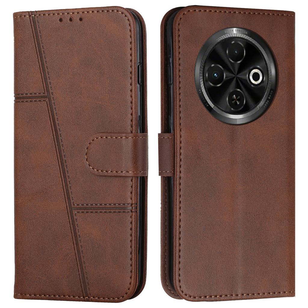 Für TECNO Spark 30C 4G Hülle Ständer Klappbare Schutzhülle aus Leder