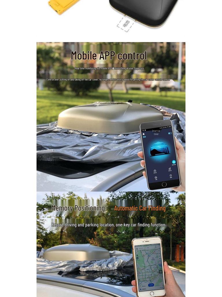 Automatic Solar Car Cover with Remote for Sun, Heat, Rain, Snow & Frost Protection