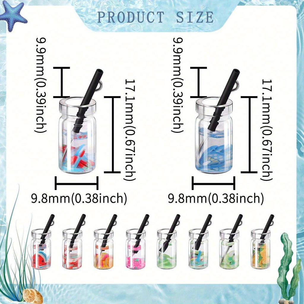 5/10/20pcs Random Mixed Round Fruit Cup Pendant Water Cup DIY Bracelet Necklace Earrings Keychain Foot Chain Pendant