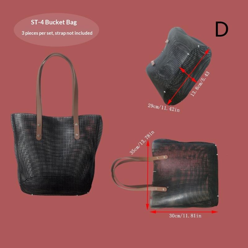 1 Set Black Mesh Plastic Embroidery Handwoven Bag Diy Tool Kit Wallet Diy Material For Craft Lovers