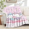 1pc Hello Kitty, Pastel, HeartsDigital Print Fleece Blanket - Contemporary Style, Suitable for All Seasons, Perfect for Home, Travel, or Cam