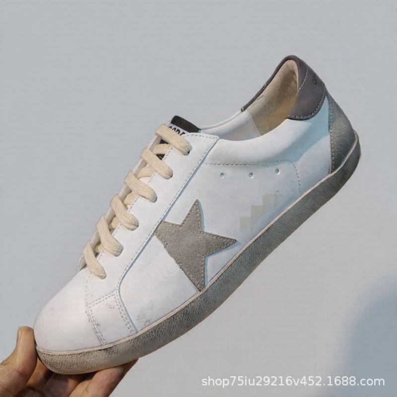 Scarpe da Ginnastica Loafer Donna Stampa Stelle Usurata Tacco Basso Comode Casual con Suola in Gomma
