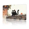 Large Gaming Mouse Black Cat Anime Desk Keyboard Pad with Rubber Compatible with ELECOM Optical Ideal for Cybercafes and Moderate Surface 40cm X 75cm
