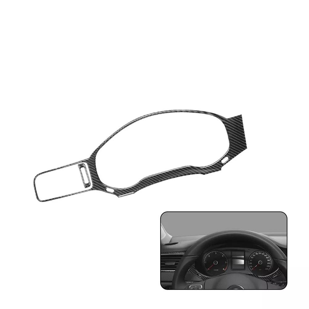 2x Carbon Fiber Speedometer Panel Dash Trim Cover for Volkswagen Jetta 2011-2014
