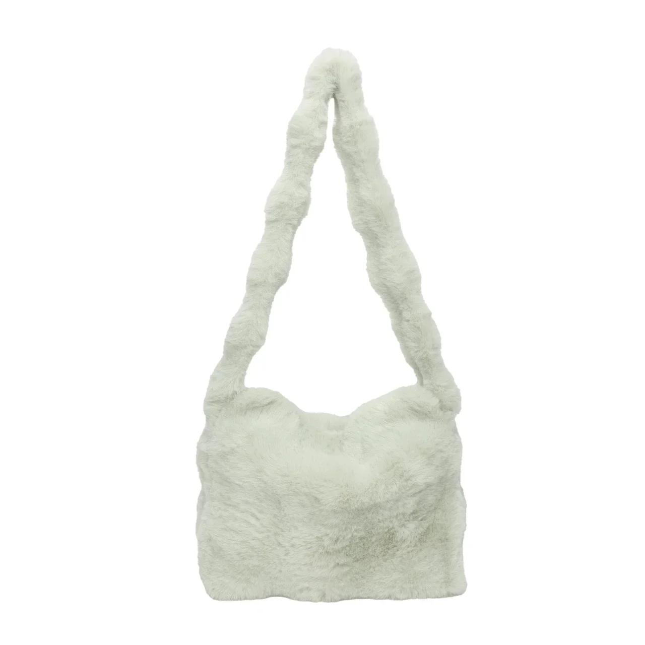 

Monochromatic Shoulder Bags For Women Zipper Trendy Soft Luxurious Light Velvet Bags Large Capacity Crossbody Bags