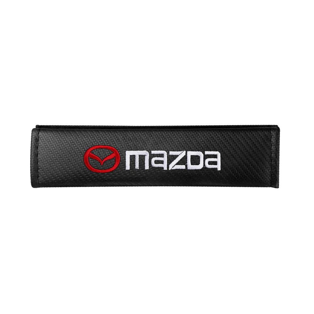 

2025 Hot Carbon Fiber Car Seat Safety Belt Cover Shoulder Protection Guard Pads Auto Accessories For Mazda Axela Atenza MS Speed