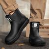 Couple Rain Shoes Women's Short Men's Rain Boots Outdoor High-end Waterproof Rubber Shoes Wear-resistant Water Shoes