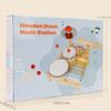 Drum Set, Wooden Percussion Instruments Toy Set, Educational Muscil Toy, Birthday Gifts,  Halloween Christmas Gift