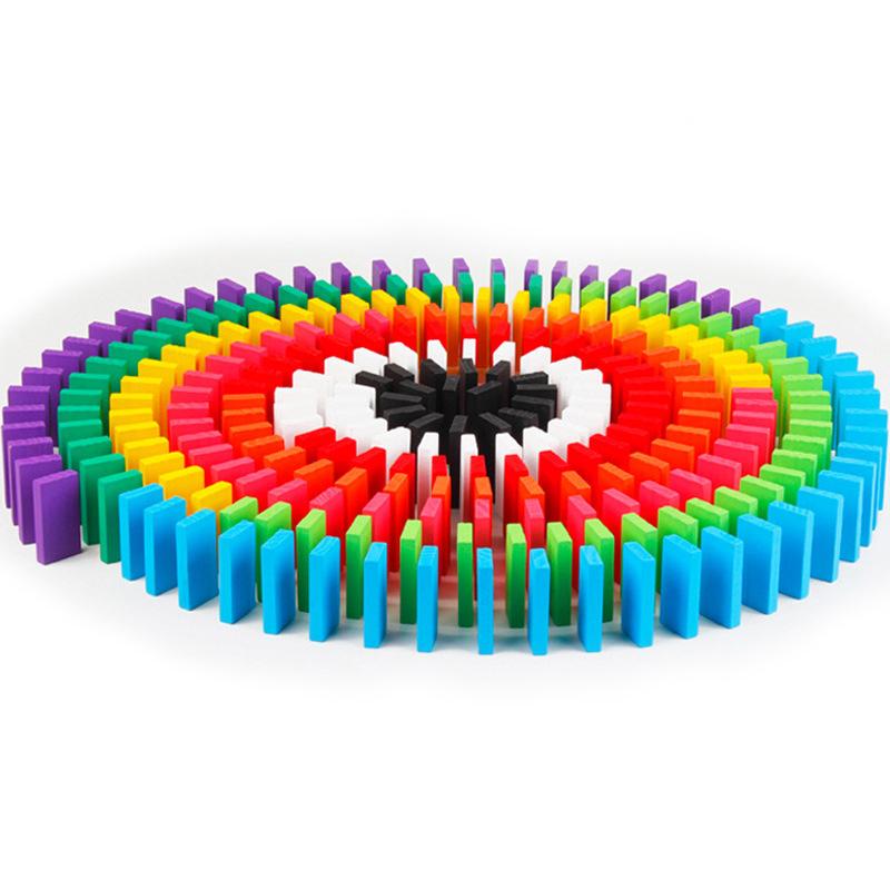 Dominò Colore 100 Pezzi Gioco per Bambini Organ Adulti Scienza ed Educazione Giocattoli in Legno