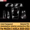 Anti-scratch Car Interior Center Console Media Dashboard Navigation TPU Protector Film For MAZDA 3 -2024 Sticker