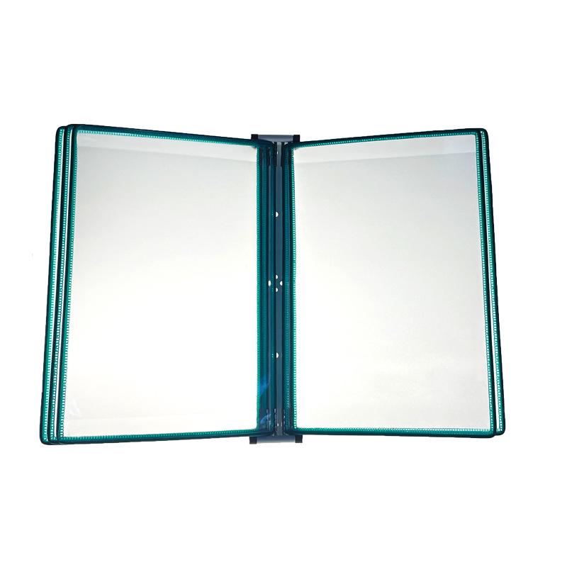 Wall-Mounted A4 Swivel File Rack - 5-Page Magnetic Display Holder