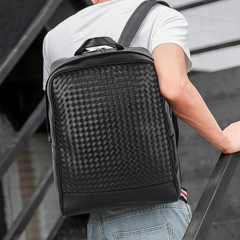 

Men s Trendy Cross-Border Fashion Backpack - Minimalist, Large Capacity, Casual, for College &amp; Outdoors 40x13x30 cm чёрный