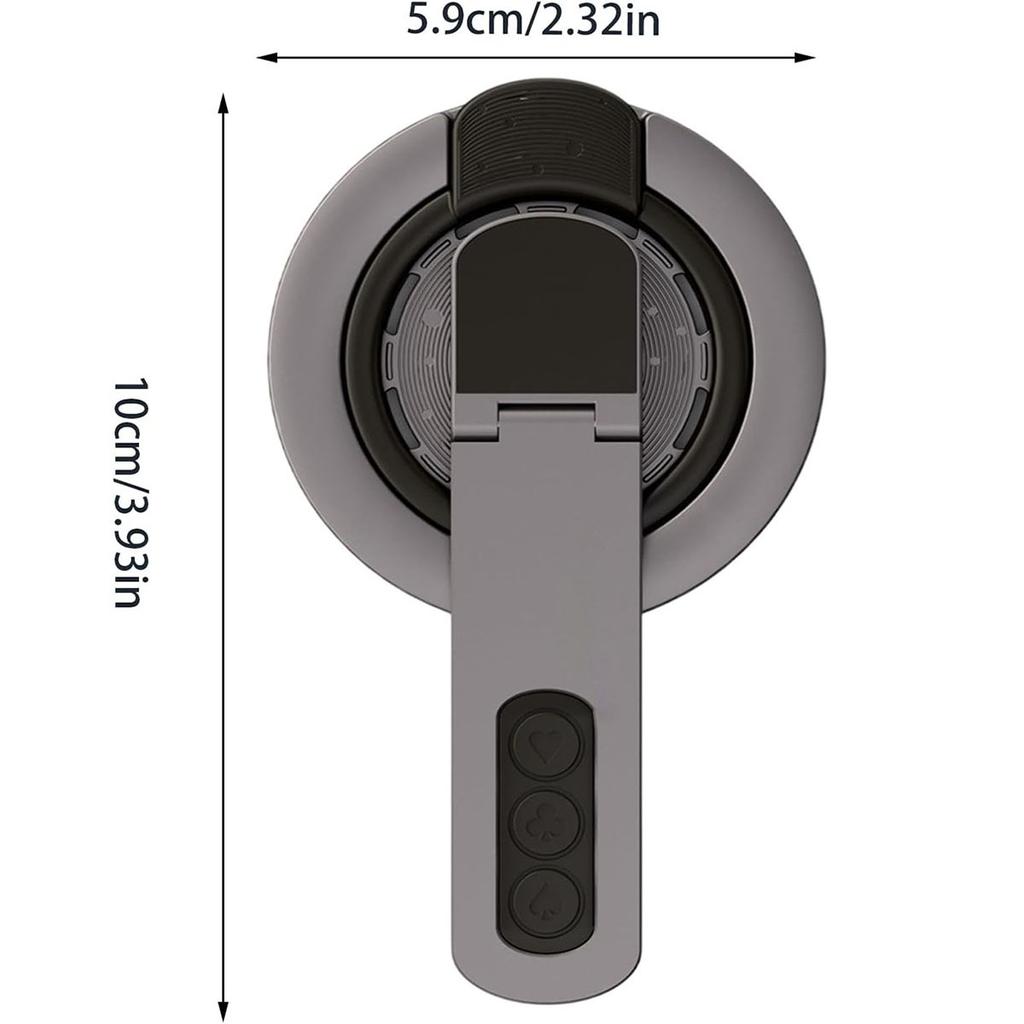 3-in-1 Magnetic Phone Grip Stand for MagSafe – 360° Rotatable Finger Ring Holder, ABS Material, Universal for All Smartphones
