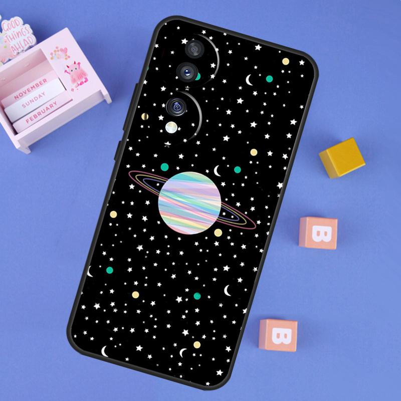 Outer Space Planet Stars Moon Case For Honor 200 400 Lite 50 70 90 X9a X9b X9c X9d X8b X8c Win RT Magic 7 5 6 8 Pro Cover