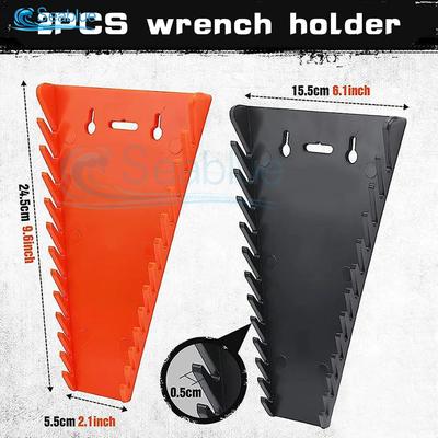 2Pcs Wrench Organizer Wrench Storage Rack Plastic Spanner Tools Holders Wrench Holder Wrenches Keeper for 6mm To 24mm Wrench