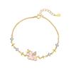 Tichia Rainbow Unicorn Bracelet: S925 Silver, Enamel, Heart Design for Women