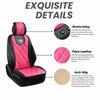 Fashion Rose Color Crown Universal Car Seat Cover For Women Girl Rivet Leather Front Auto Seat Cushion Pad Car Accessories
