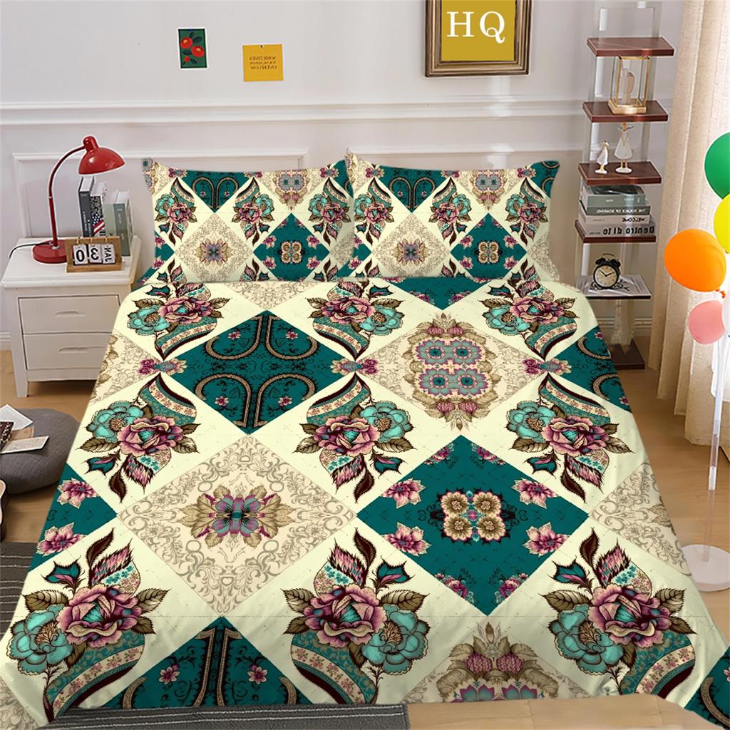 Zestaw pościeli 3D Paisley w stylu indyjskim Poszwa na kołdrę 2/3 sztuk UK/US/AU/EU/DE Pełny rozmiar Zmywalny miękki Szybkoschnący Dekoracja wnętrz