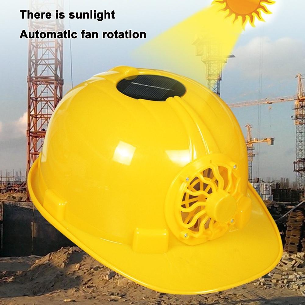 Solar Power Fan Helmet Outdoor Working Safety Hard Hat Workplace ABS Material Protective Cap Safety Hard Hat With Solar Fan