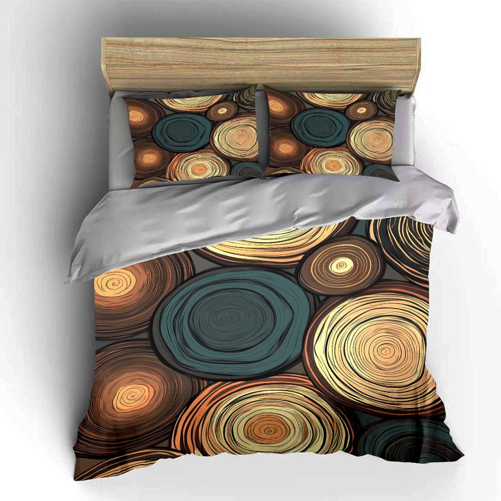 Natural Wood Patterns Decorative Set Kid'S And Adults' Bedroom Decor, Exquisite Three-Piece Bedding Set Gift