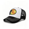 Bass embroidered mesh baseball cap, color-blocked baseball cap, men's summer breathable truck hat, high-top sun hat