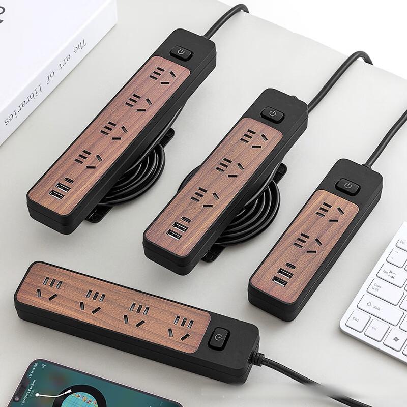 

Ruidetai Wood Grain Wall-Mountable Power Strip CN plug (adapter included)