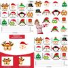 Snowman Christmas Reindeer Paper Mask Party Photo Prop For Decor Holiday
