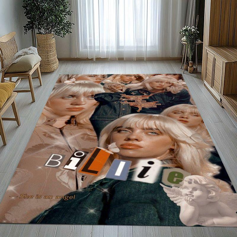 Billie Eilish Style Grunge Music Corner Non-Slip Large Area Rug for Living Room,Bedroom Playroom Carpet Mat for Sofa,Home Decor