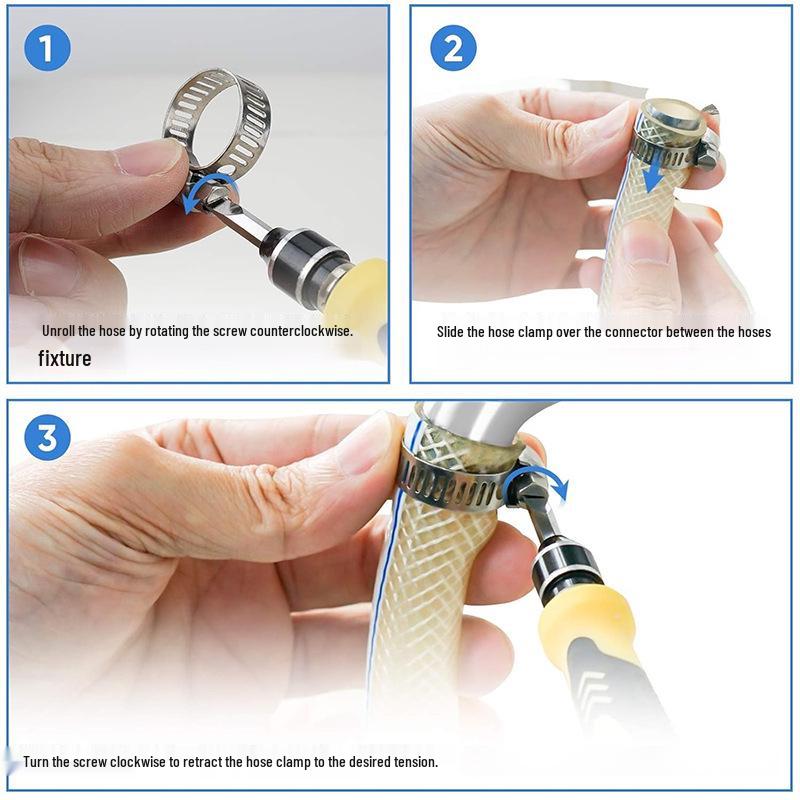 100-Piece Adjustable Worm Gear Hose Clamp Set for Soft Hoses