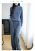 Women's Solid Color Wool Cardigan - High Neck, Long Sleeve, Loose Fit Sweater 