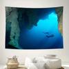Ocean Adventure Gift Tapestry Deep Sea Diver Design for Nautical Fan Room Decor Present
