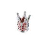18K Gold Crown Beads with Micro-inlaid Zircon for DIY Jewelry Making