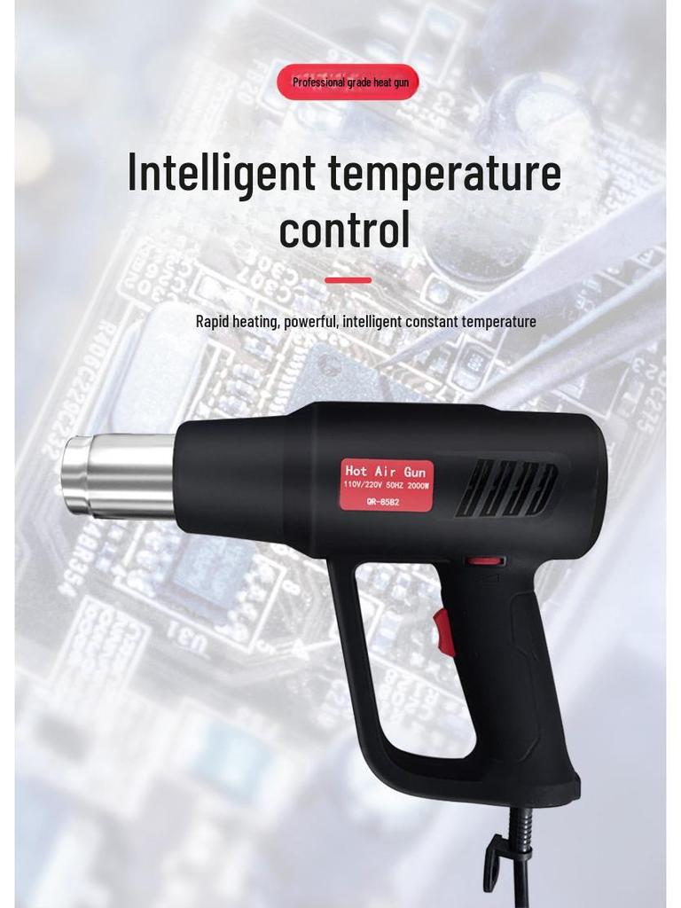 QR-85B2 2000W Hot Air Gun: Adjustable Two-Speed, Constant Temperature, Ideal for Drying & Car Film Baking