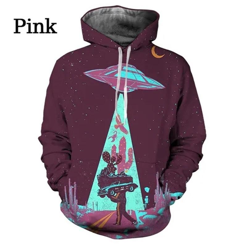 Neue UFO Alien Pullover Sweatshirt Männer Frauen 3D Druck Grafik Hoodies Frauen Lose Übergroßen Hoody Sudaderas Para Hombres