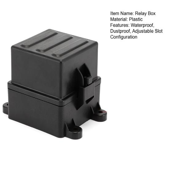 12V 3 Way Waterproof Relay Box with Removable Slots IP65 Waterproof Rated Compatible Safe Box with 4-Pin 5-Pin 40Amp Relays