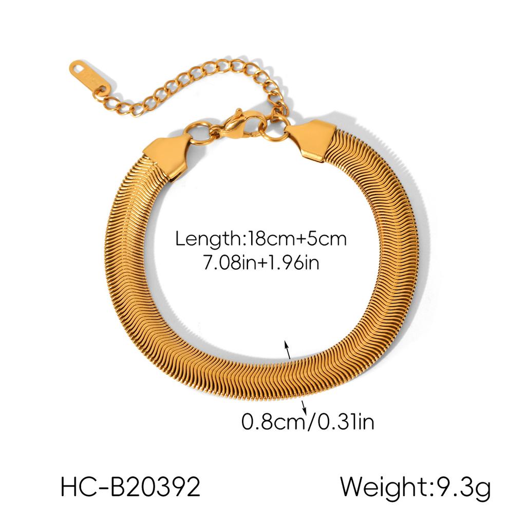 Exaggerated unique hand jewelry 18k gold snake chain bracelet for women, high-end knotted bracelet, Instagram style