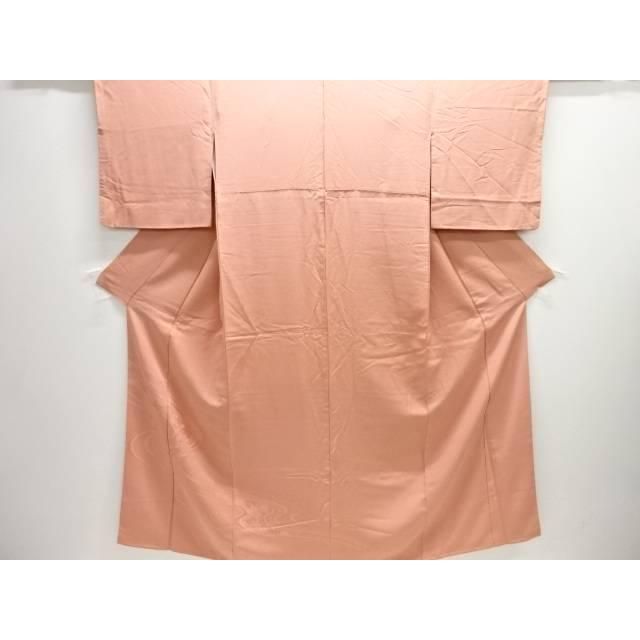 Plain colored kimono with classic woven flower pattern in flowing water [used] [worn] [plain colored]