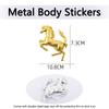 Nouveau Sticker Aluminium 3D Personnalisé Voiture Autocollants Carrosserie/Latéral/Arrière Badge Emblème Autocollant pour Ferrari Cheval Métallique Logo Modifié