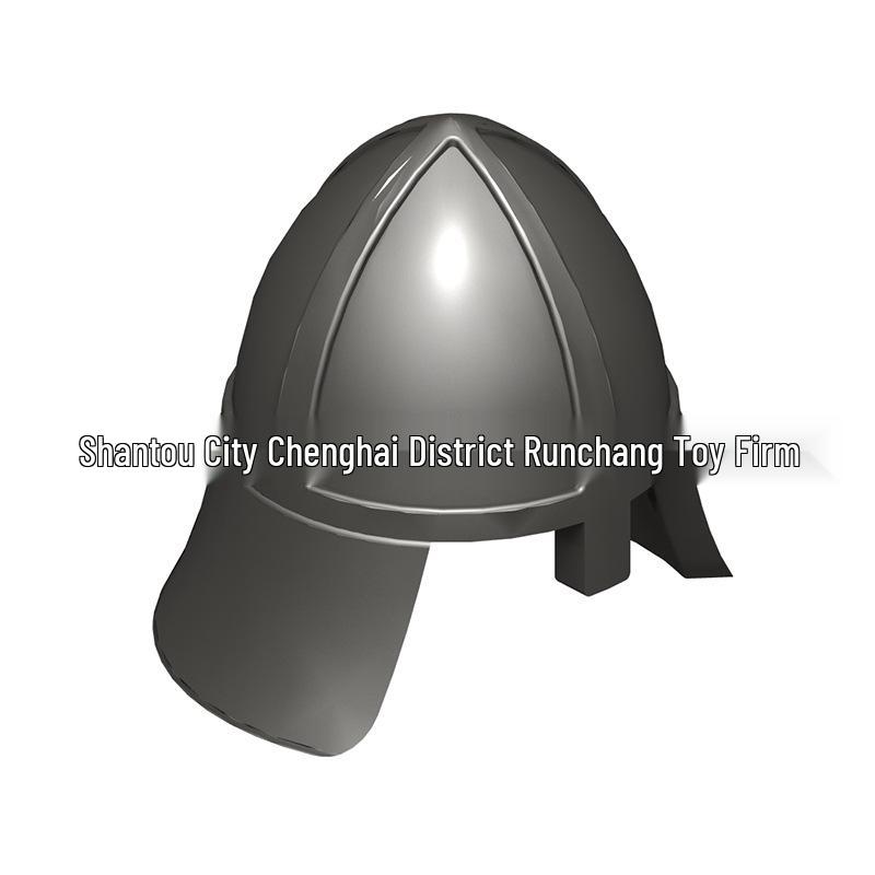 Cross-Border Building Block Accessories: Castle Knight Neck Guard Helmet, 50g, Compatible with 3844 50g (~76 pieces)