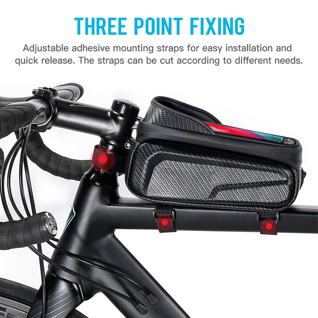 Waterproof   Phone Mount Bags Front Frame Top Tube Bag with Touchscreen Phone Holder Case Cycle Bike Tool Storage Bag Pack