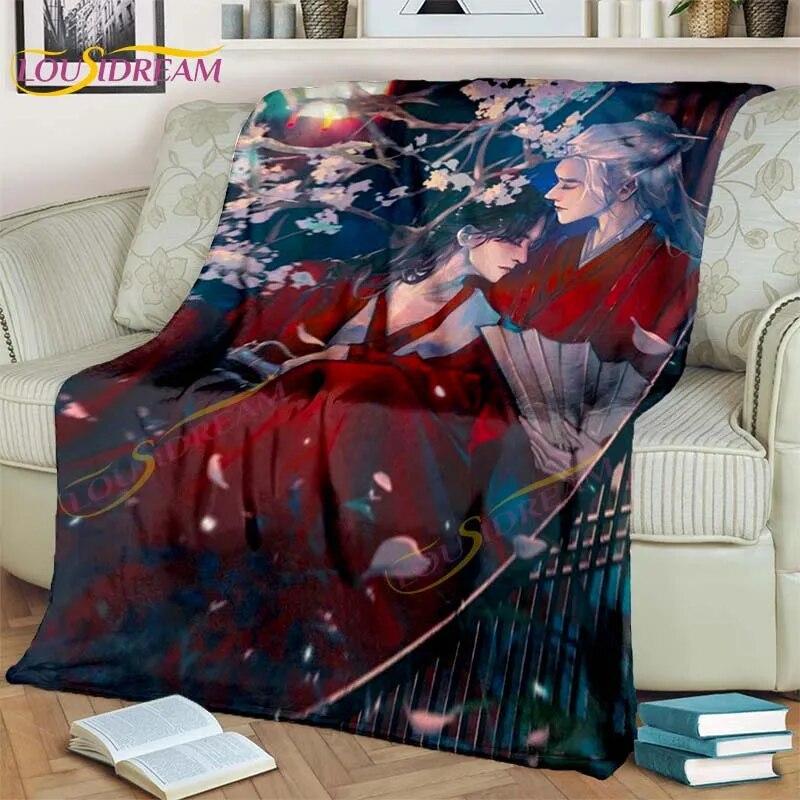 Official Grandmaster of Demonic Blanket Cartoon Blankets Wei Wu Xian Blankets Bed Sofa Soft Blanket Novel Lover Fan Gifts