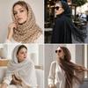 Seidenschal mit Rüschenrand, gepunkteter Chiffon-Hijab-Schleier, Modischer Sonnenschutz-Kopftuch, Outdoor