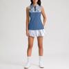 Women’s Sleeveless Golf Shirt with Zip Collar Printed Athletic Tank Top for Sports Tennis and Outdoor Activities